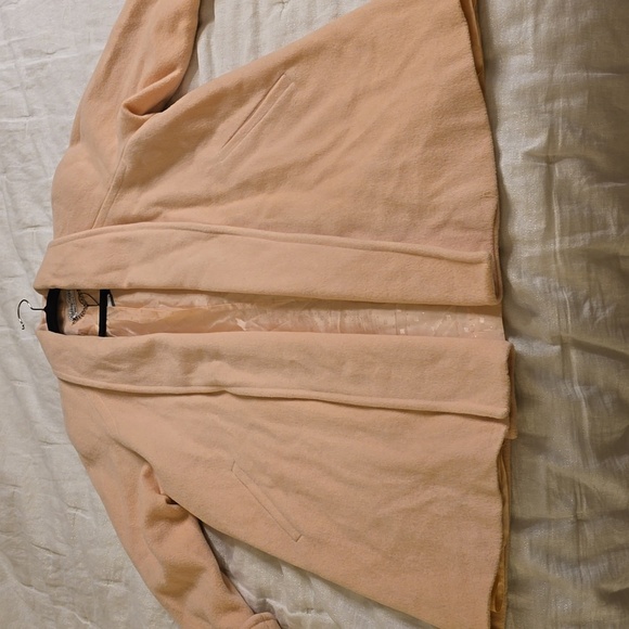 Ahsley Scott Vintage Wool Stylish Women's Pea Coat in Light Peach - Picture 8 of 16